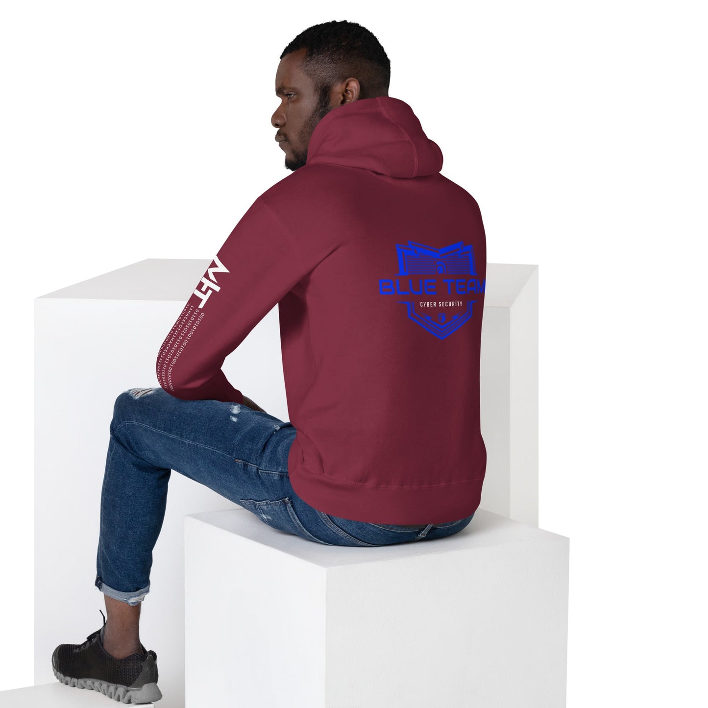 Cyber Security Blue Team V17 - Unisex Hoodie ( Back Print ) by DarkByteGear