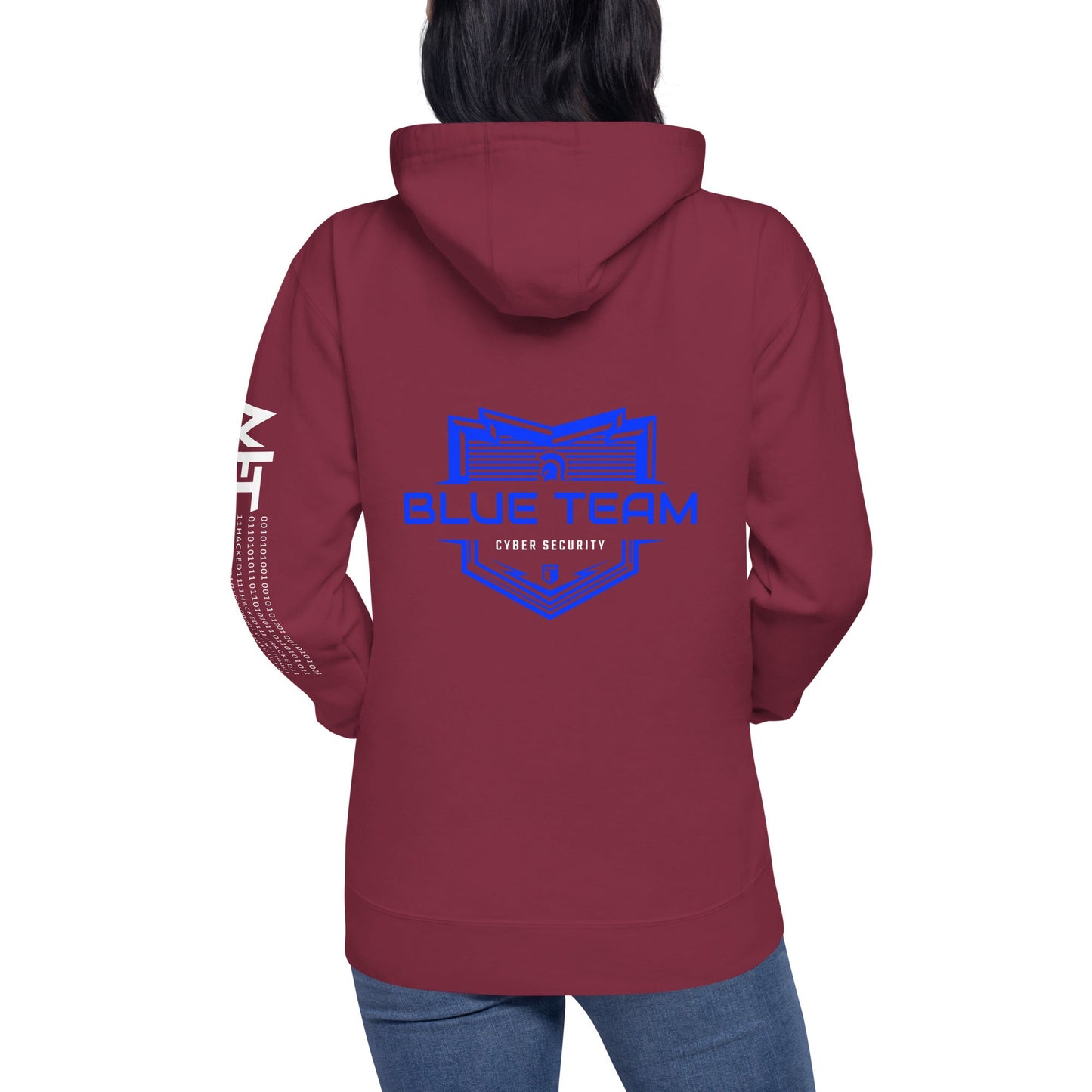 Cyber Security Blue Team V17 - Unisex Hoodie ( Back Print ) by DarkByteGear