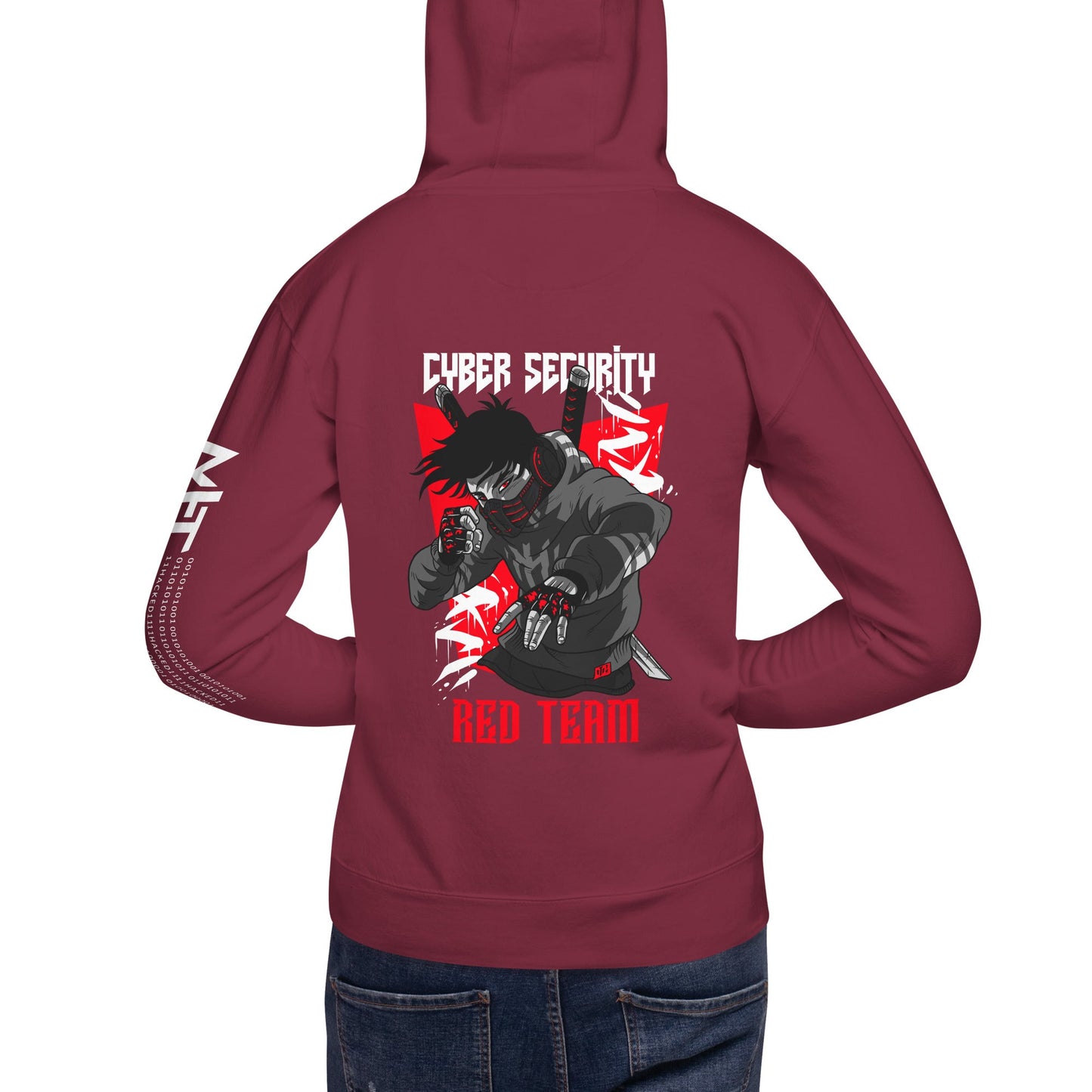 Cyber Security Red Team V3 - Unisex Hoodie ( Back Print ) by DarkByteGear
