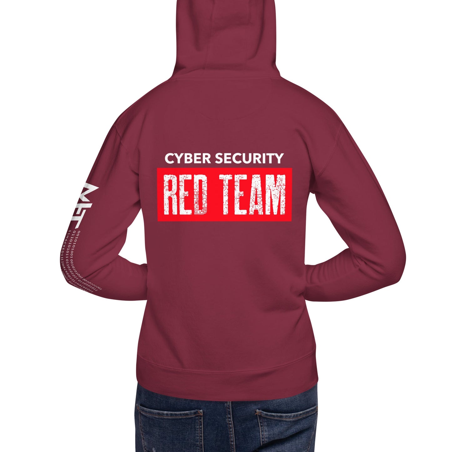 Cyber Security Red Team V1 - Unisex Hoodie ( Back Print ) by DarkByteGear