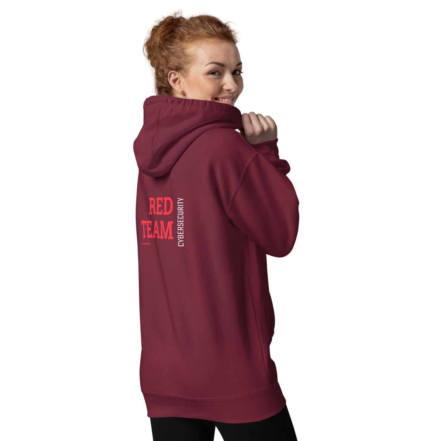 Cyber Security Red Team V12 - Unisex Hoodie ( Back Print ) by DarkByteGear