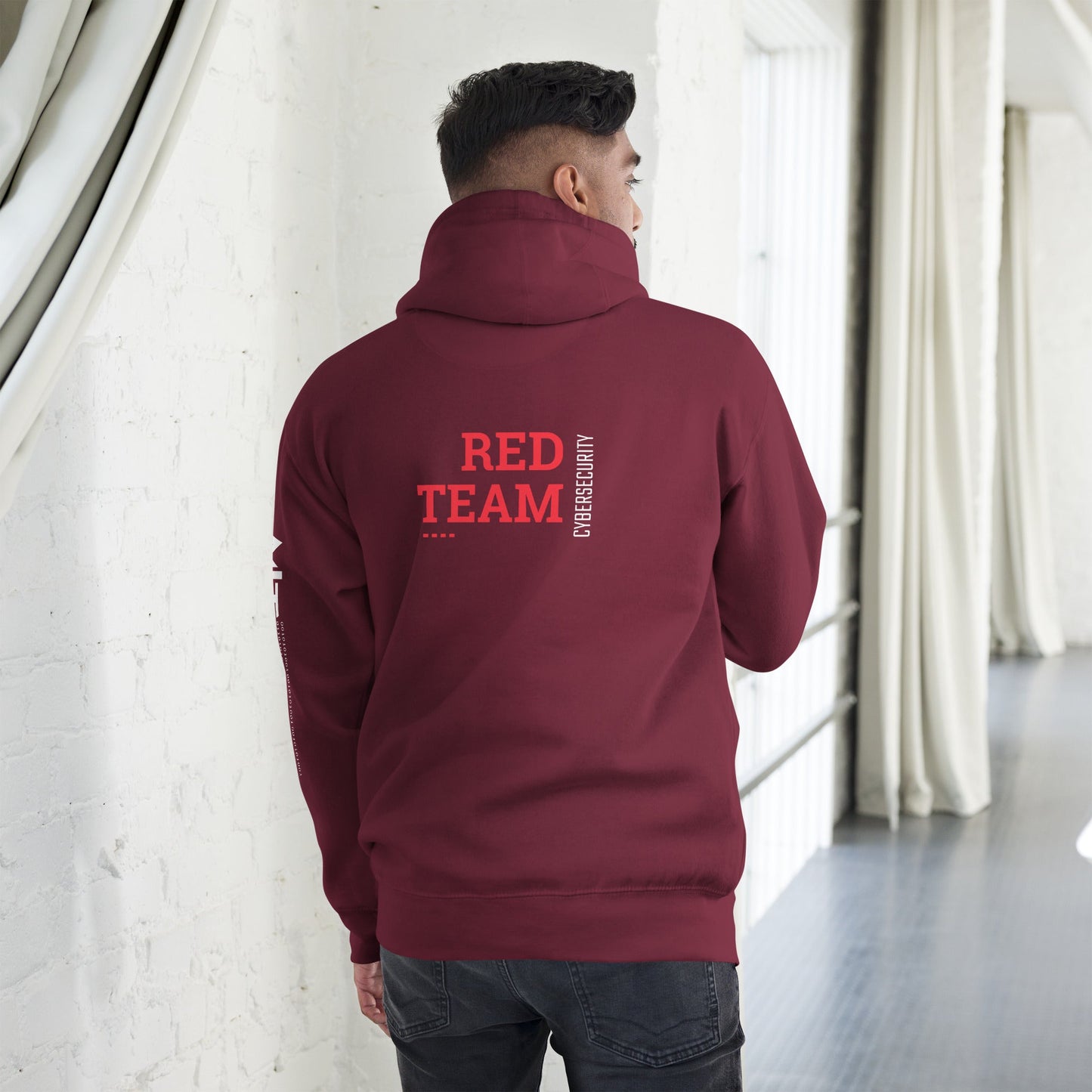 Cyber Security Red Team V12 - Unisex Hoodie ( Back Print ) by DarkByteGear