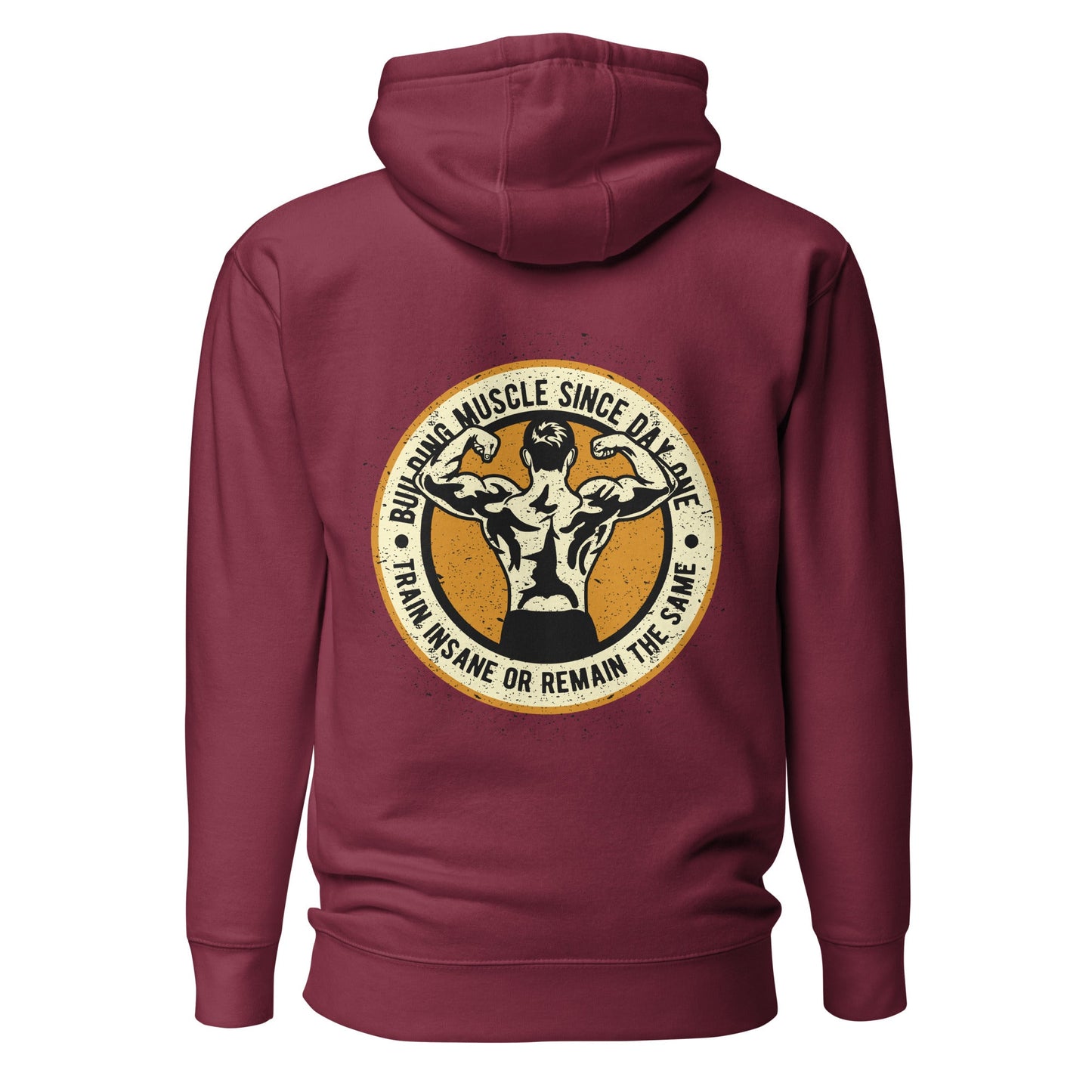 Building muscles since Day one - Unisex Hoodie ( Back Print ) by DarkByteGear