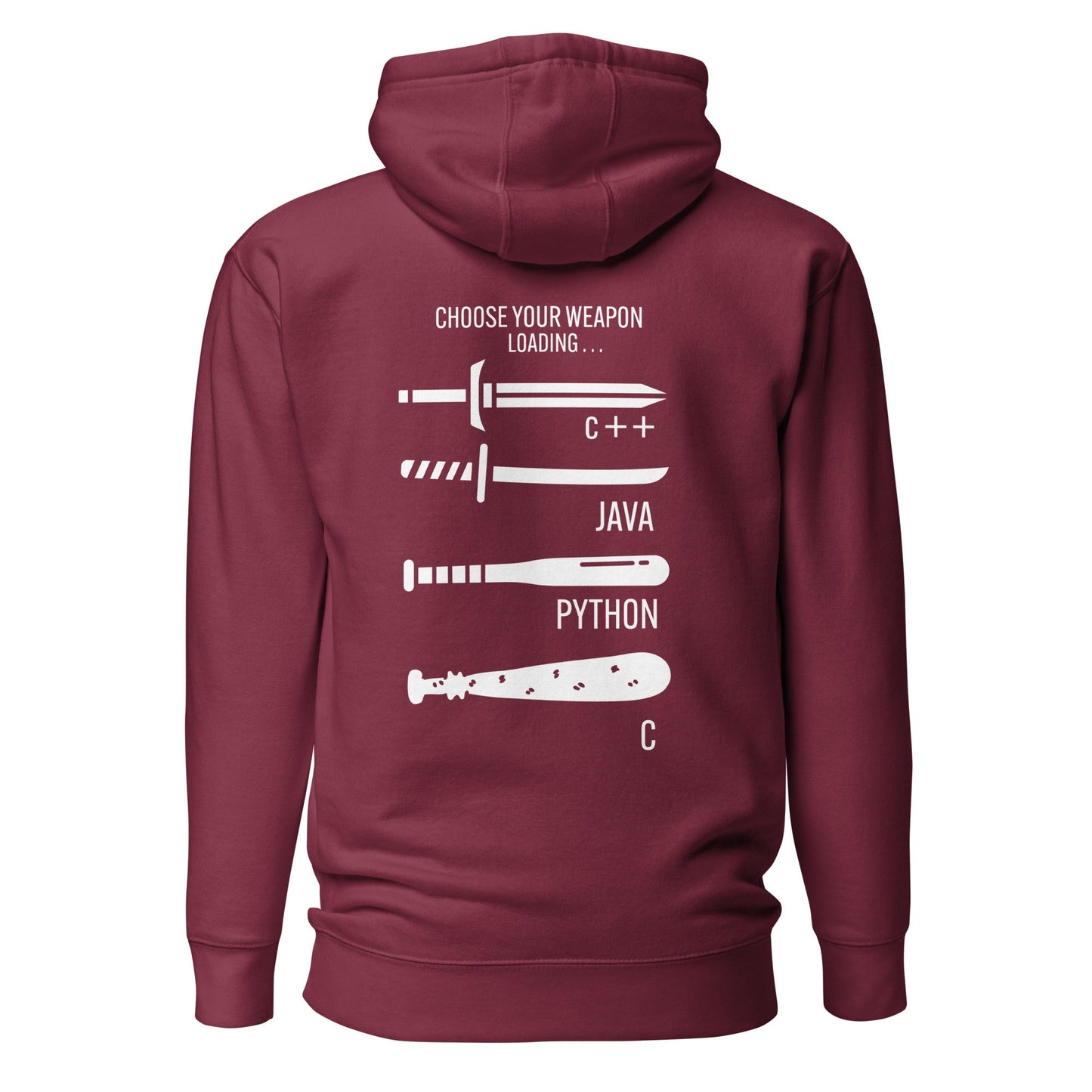 Choose your weapon v1 - Unisex Hoodie (back print) by DarkByteGear