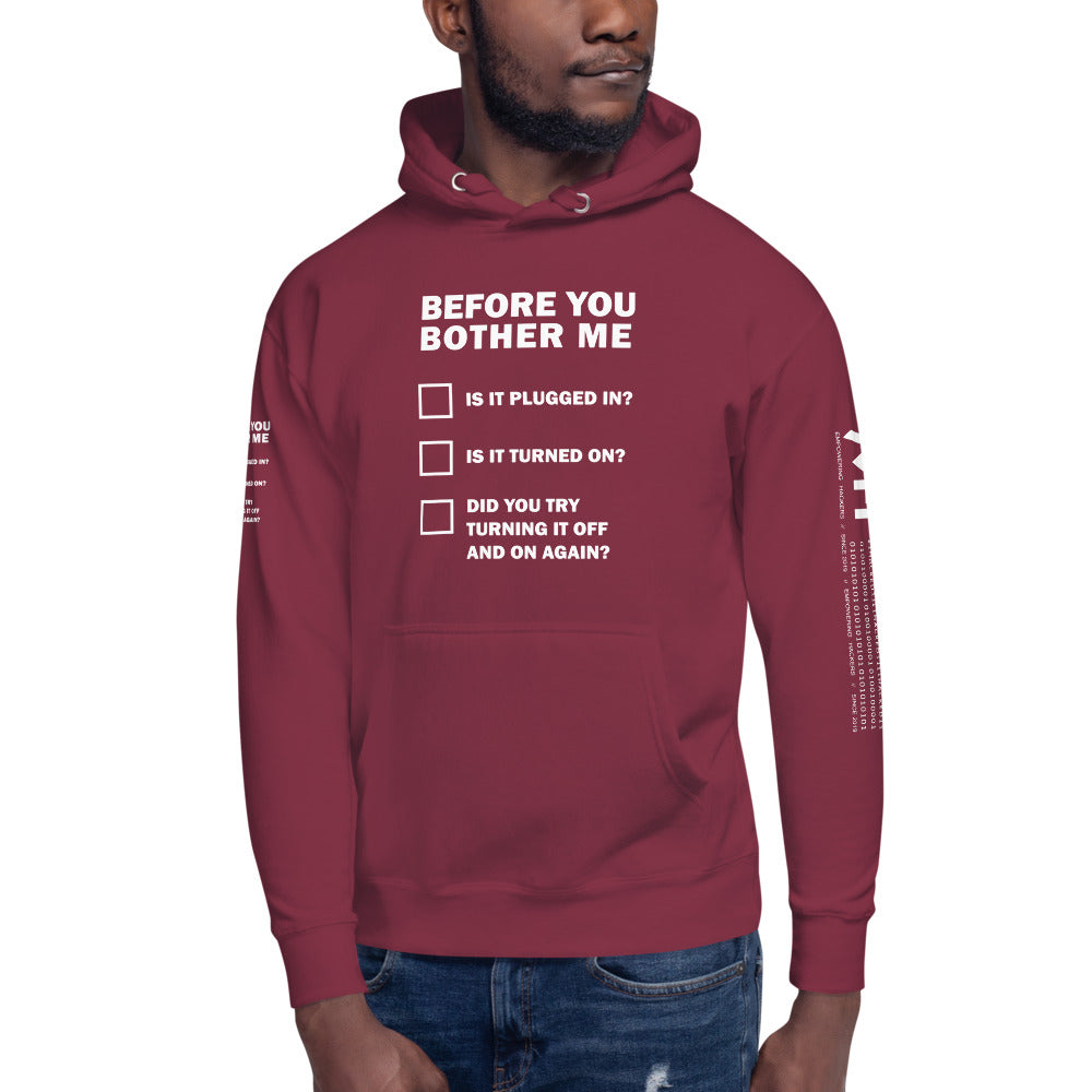 Before you bother me - Unisex Hoodie by DarkByteGear