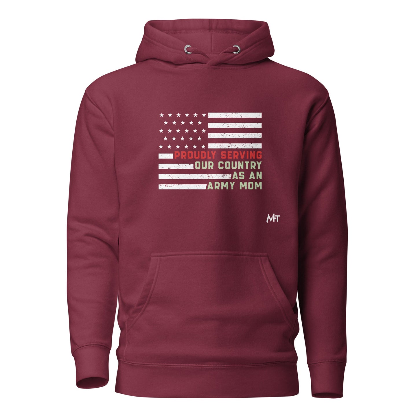 Proudly Serving as an Army Mom - Unisex Hoodie by DarkByteGear