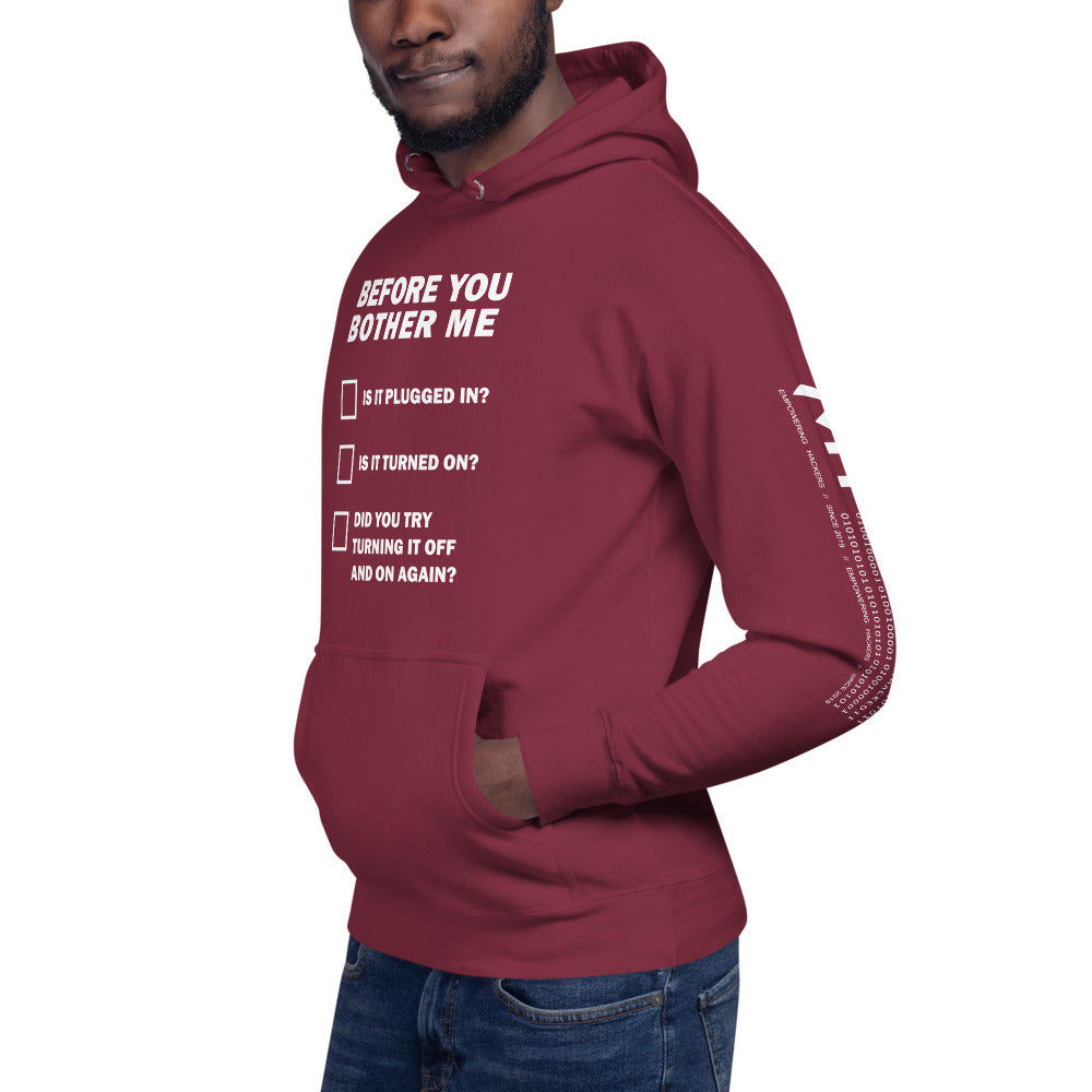 Before you bother me - Unisex Hoodie by DarkByteGear