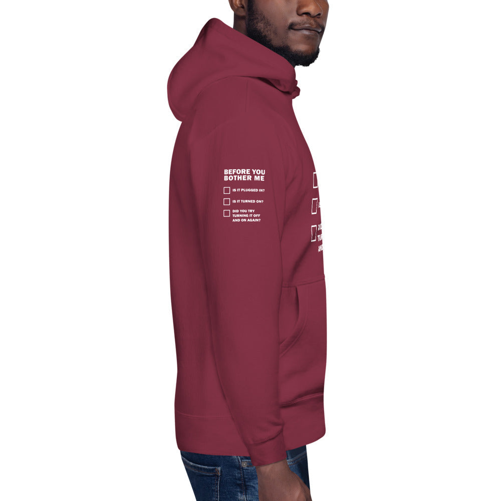 Before you bother me - Unisex Hoodie by DarkByteGear