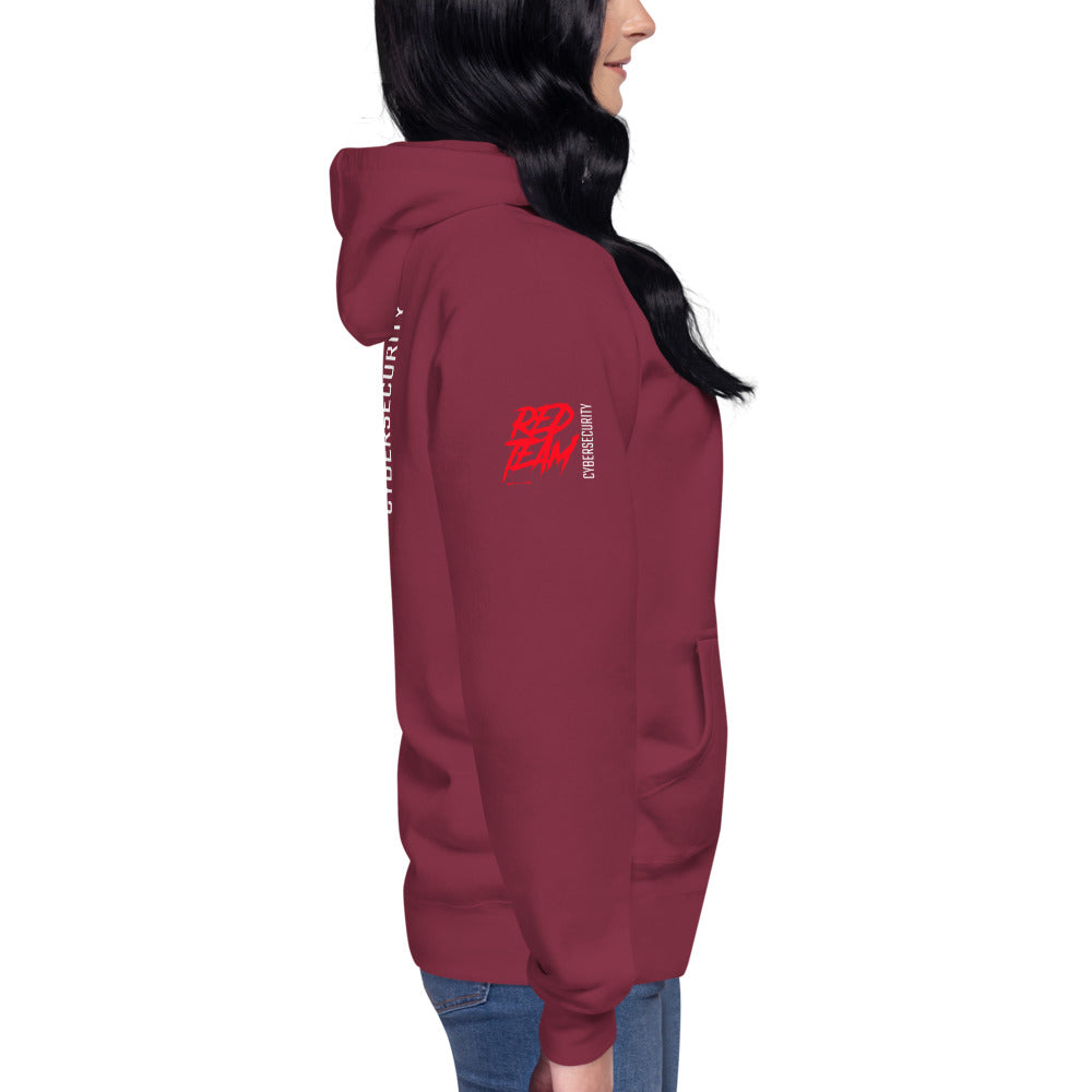 Cyber Security Red Team V10 - Unisex Hoodie (back print) by DarkByteGear