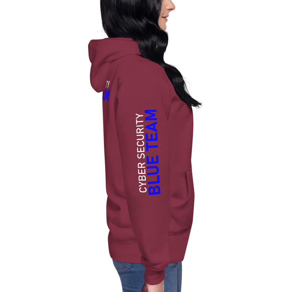 Cyber Security Blue team V4 - Unisex Hoodie (back print) by DarkByteGear