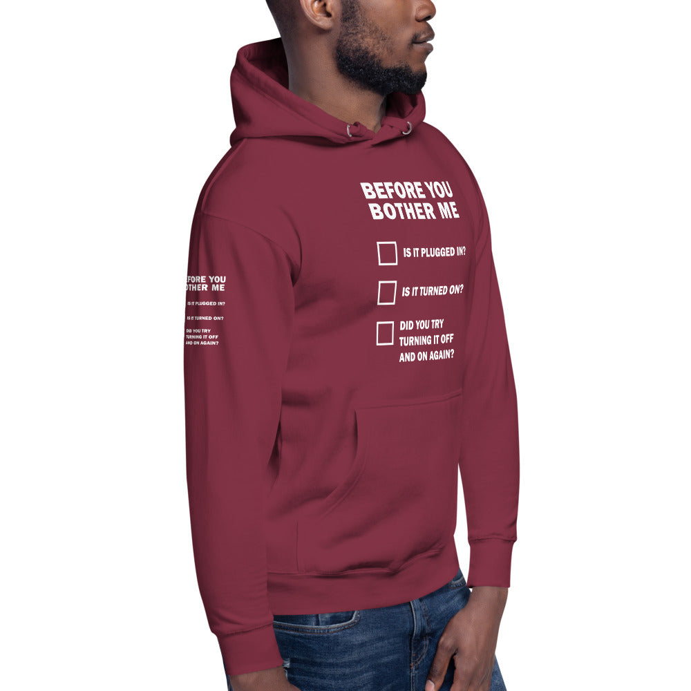Before you bother me - Unisex Hoodie by DarkByteGear