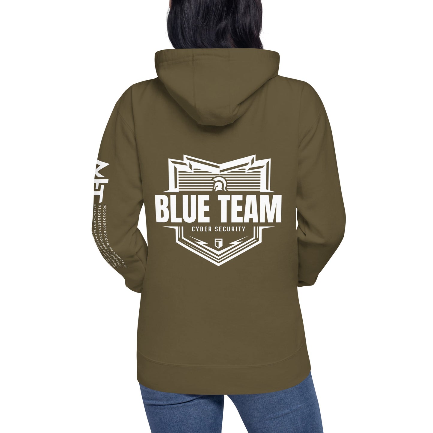 Cyber Security Blue Team V1 - Unisex Hoodie ( Back Print ) by DarkByteGear