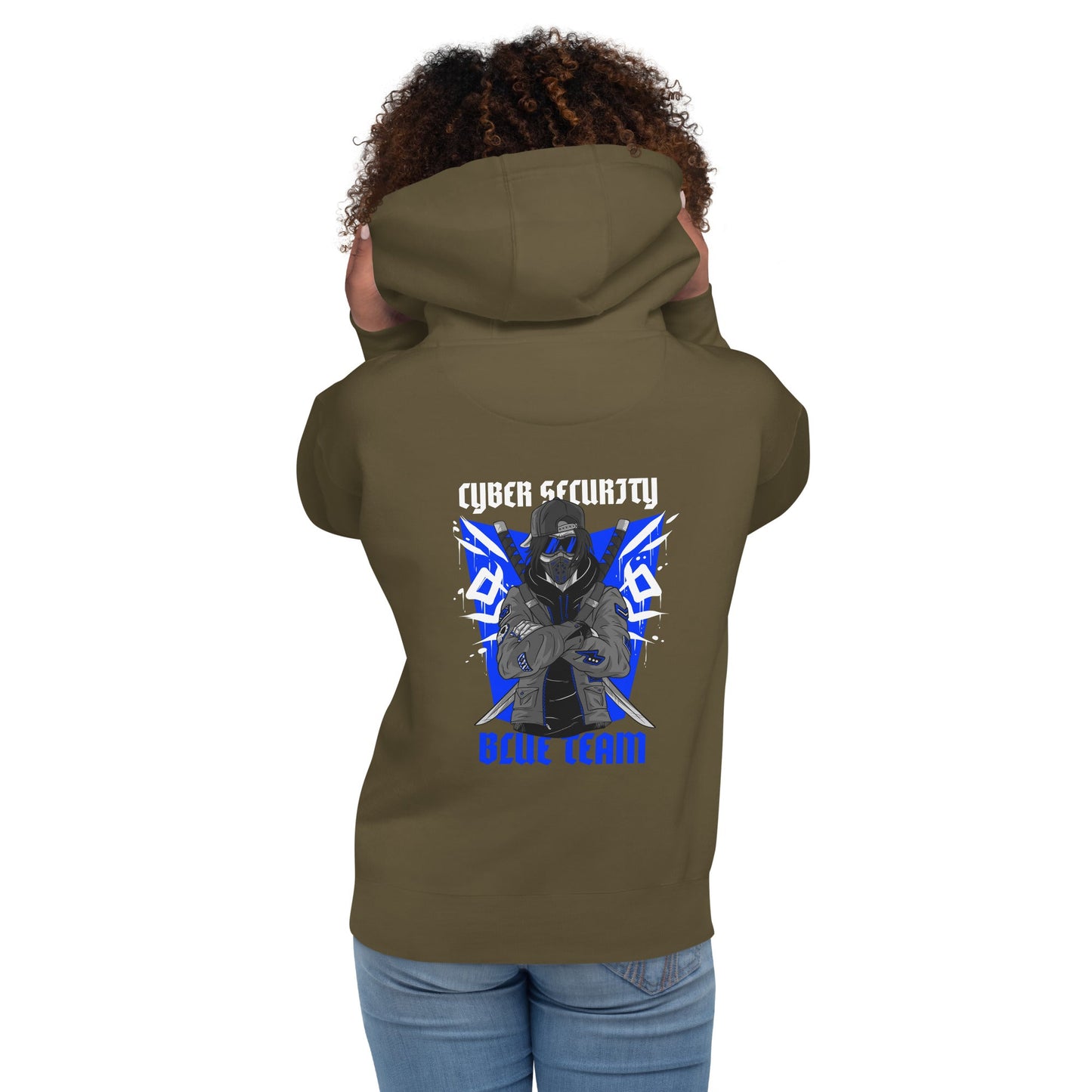 Cyber Security Blue Team V3 - Unisex Hoodie ( Back Print ) by DarkByteGear