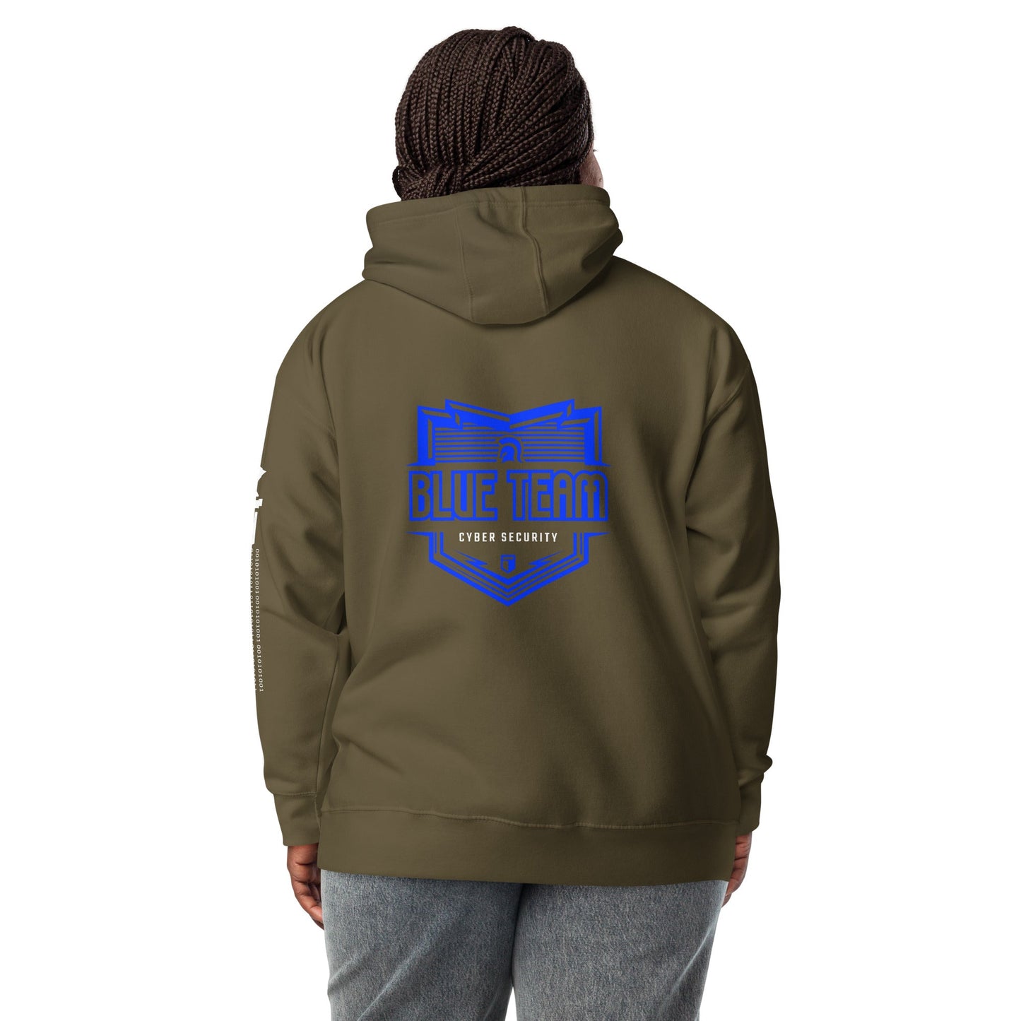 Cyber Security Blue Team 16 - Unisex Hoodie ( Back Print ) by DarkByteGear