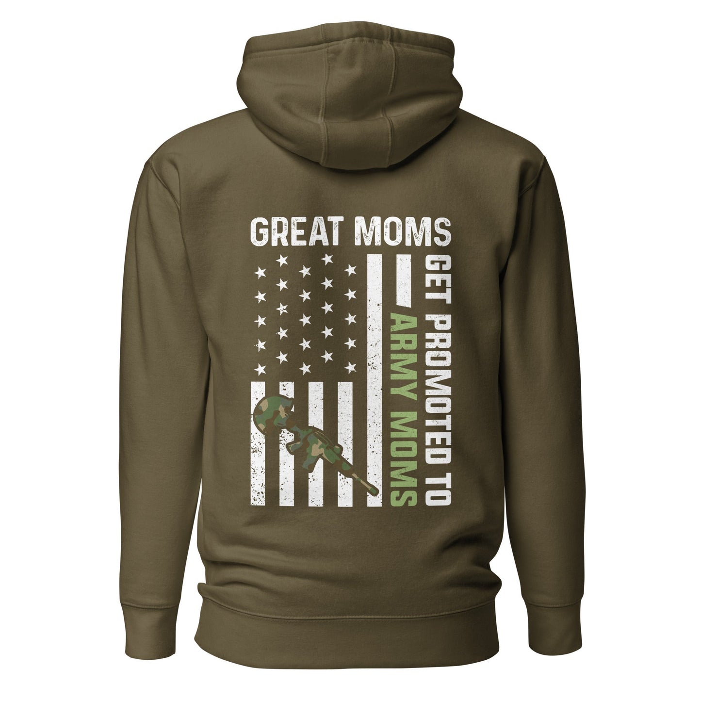 Army Moms, Great Moms promoted - Unisex Hoodie ( Back Print ) by DarkByteGear