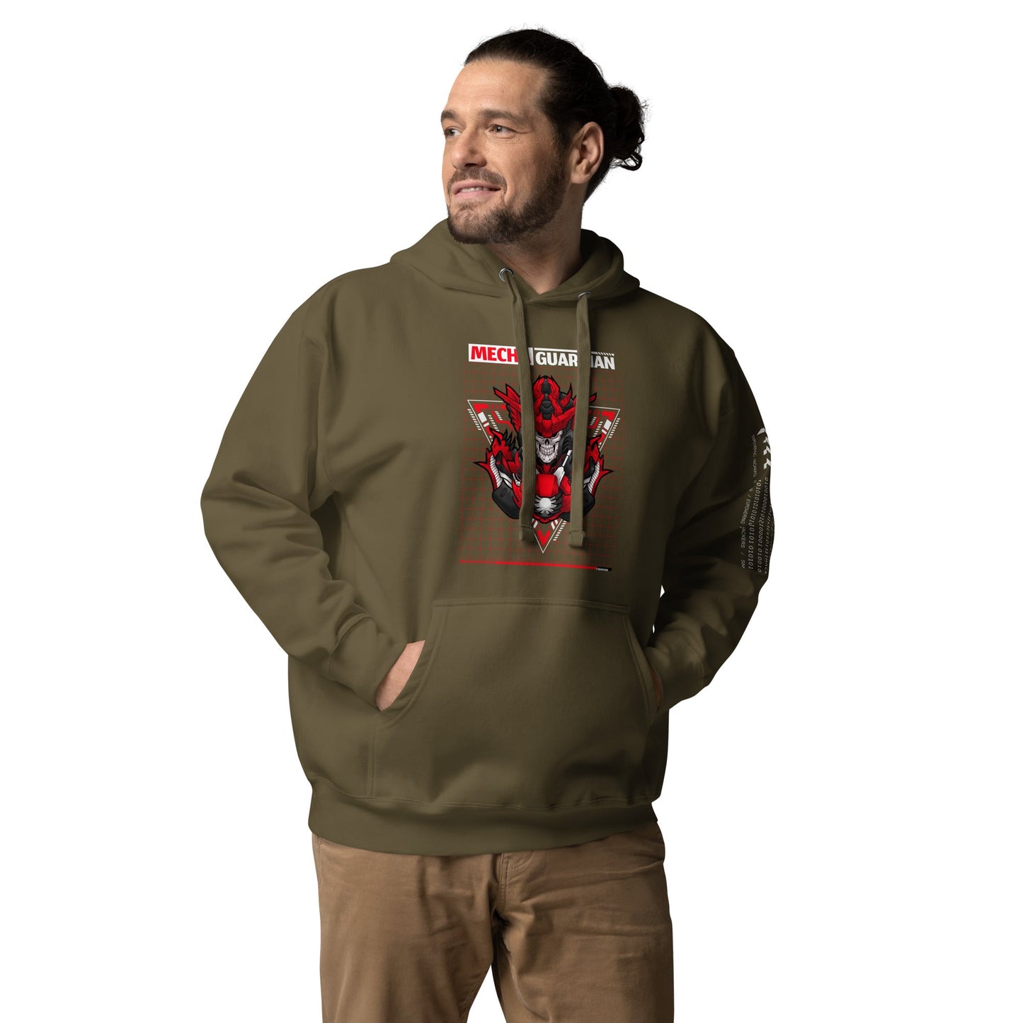 Red Mecha Guardian - Unisex Hoodie by DarkByteGear
