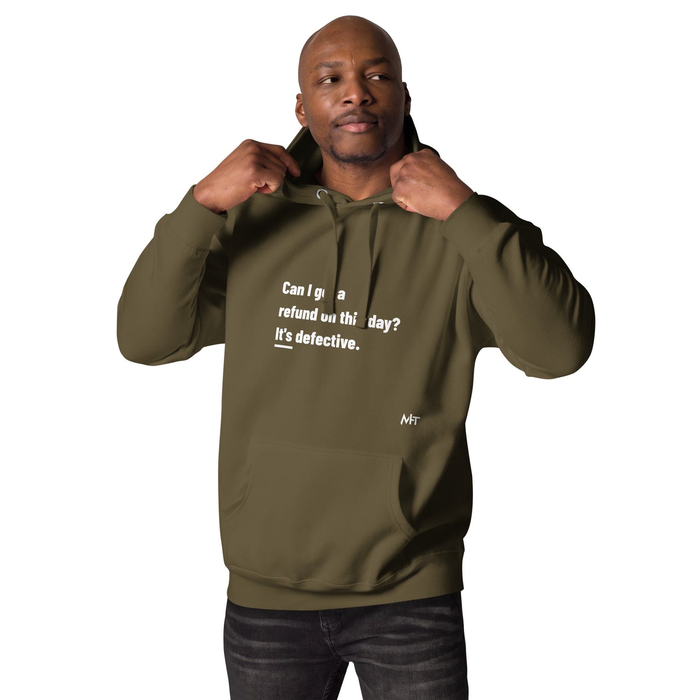 Can I Get a Refund on this Day? It's Defective - Unisex Hoodie by DarkByteGear