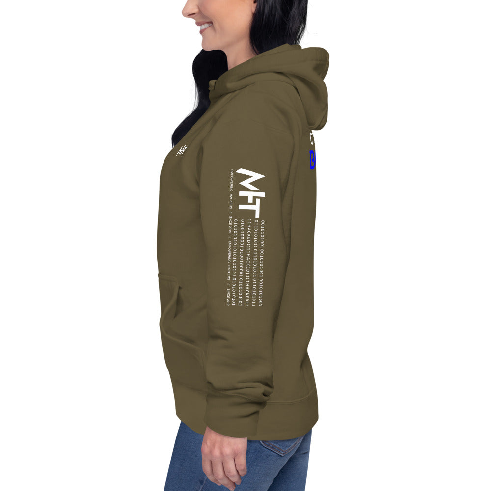 Cybersecurity Blue Team v4 - Unisex Hoodie (back print) by DarkByteGear