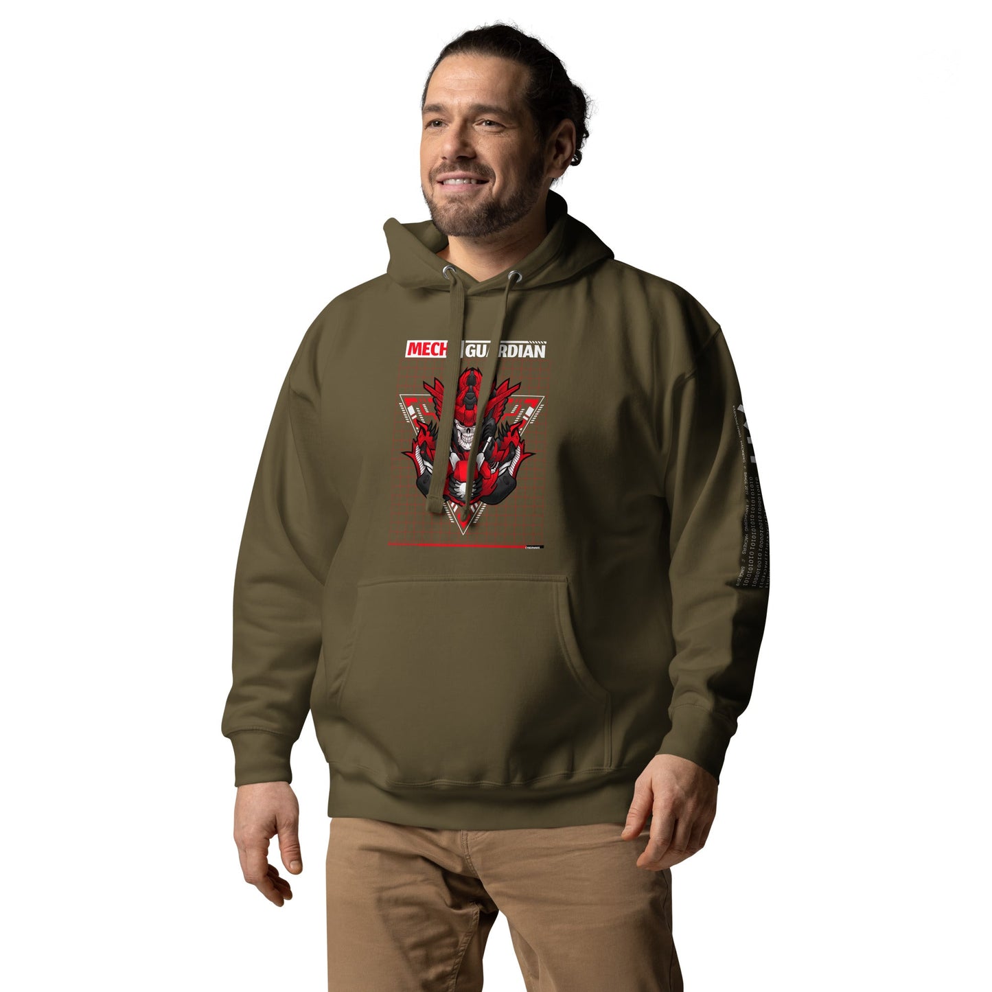 Red Mecha Guardian - Unisex Hoodie by DarkByteGear