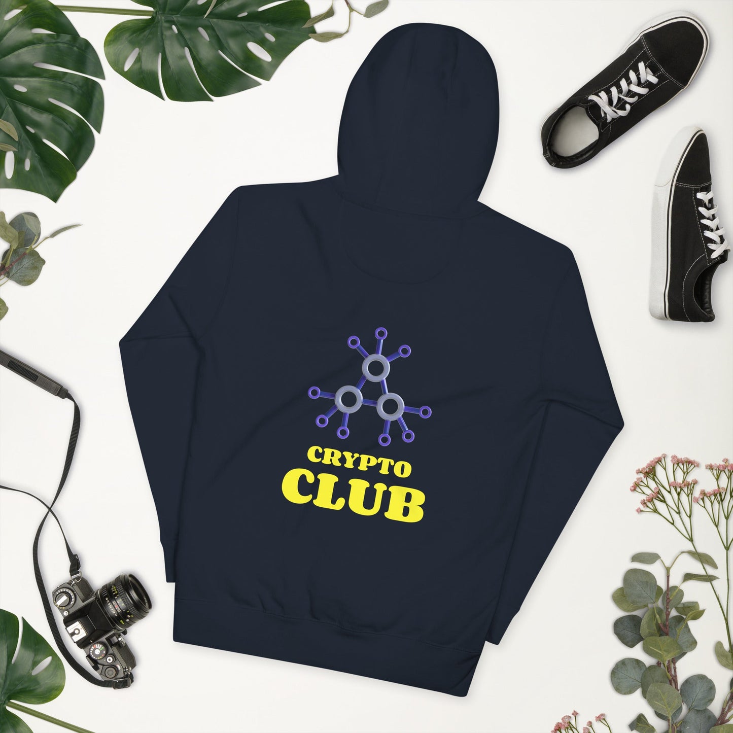 Crypto Club V1 - Unisex Hoodie (Back Print) by DarkByteGear