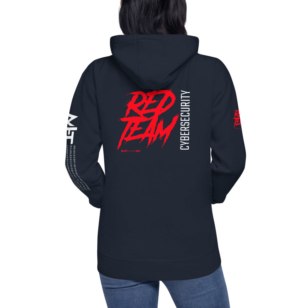 Cyber Security Red Team V10 - Unisex Hoodie (back print) by DarkByteGear