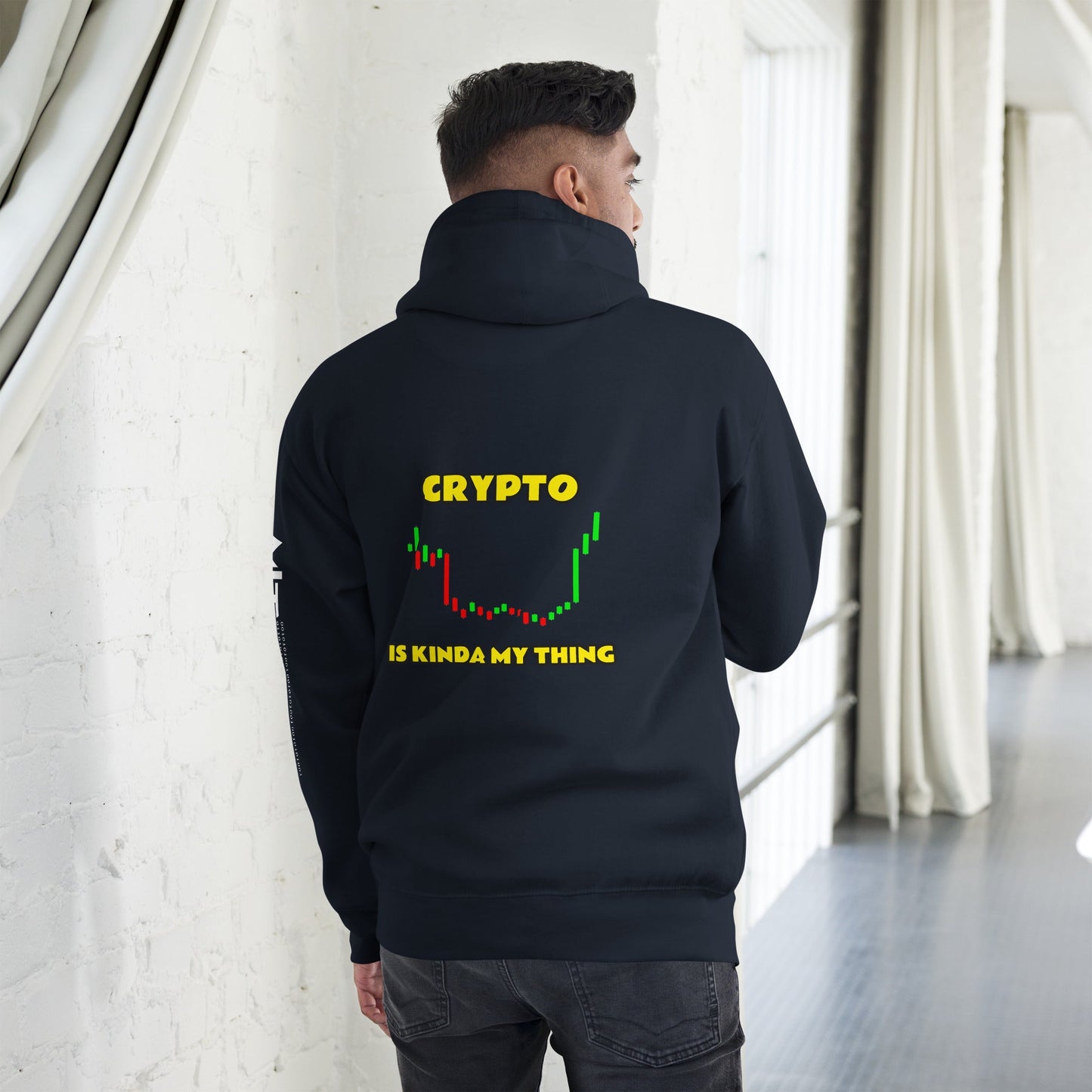 Crypto is Kinda My Thing V4 Unisex Hoodie ( Back Print ) by DarkByteGear