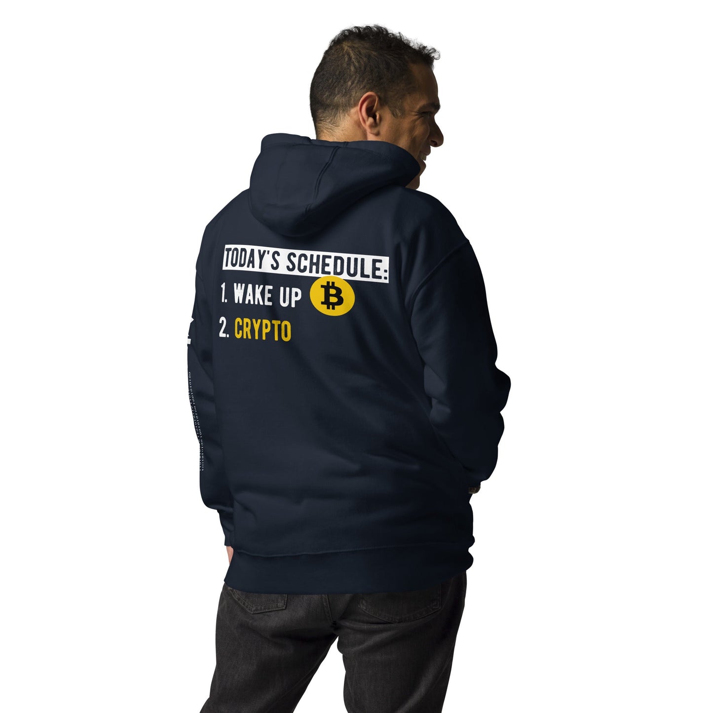 Today's Schedule - 1. Wake up 2. Crypto Unisex Hoodie by DarkByteGear