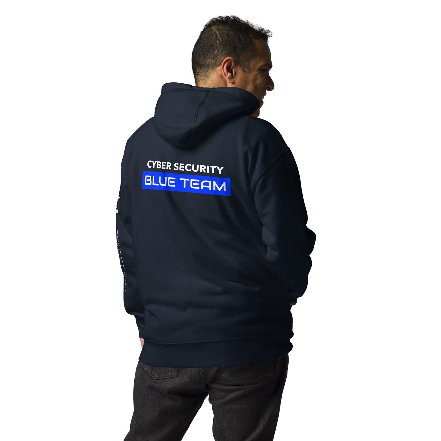 Cyber Security Blue Team V12 - Unisex Hoodie ( Back Print ) by DarkByteGear