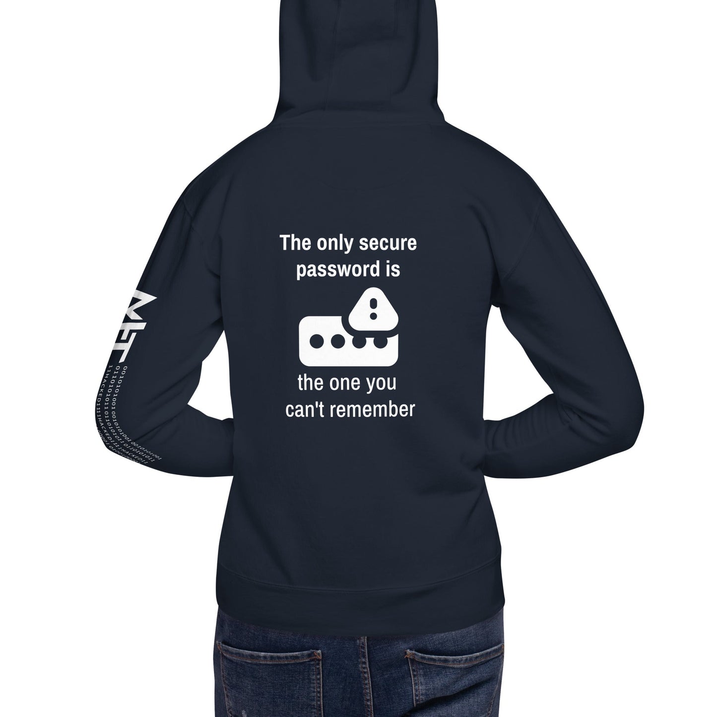 The only Secure Password V3 Unisex Hoodie ( Back Print ) by DarkByteGear