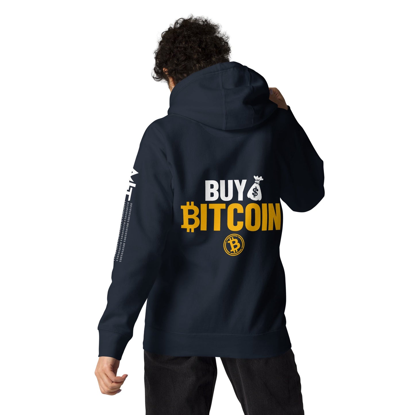 Buy Bitcoin Unisex Hoodie ( Back Print ) by DarkByteGear