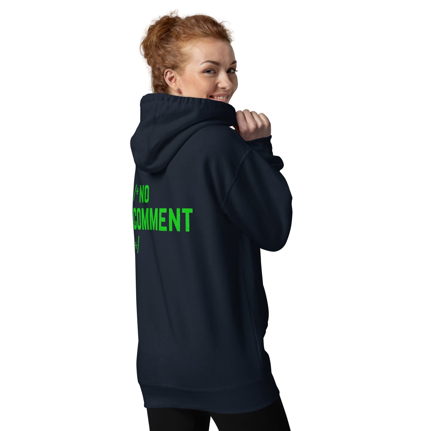 /*No Comment*/ Unisex Hoodie ( Back Print ) by DarkByteGear