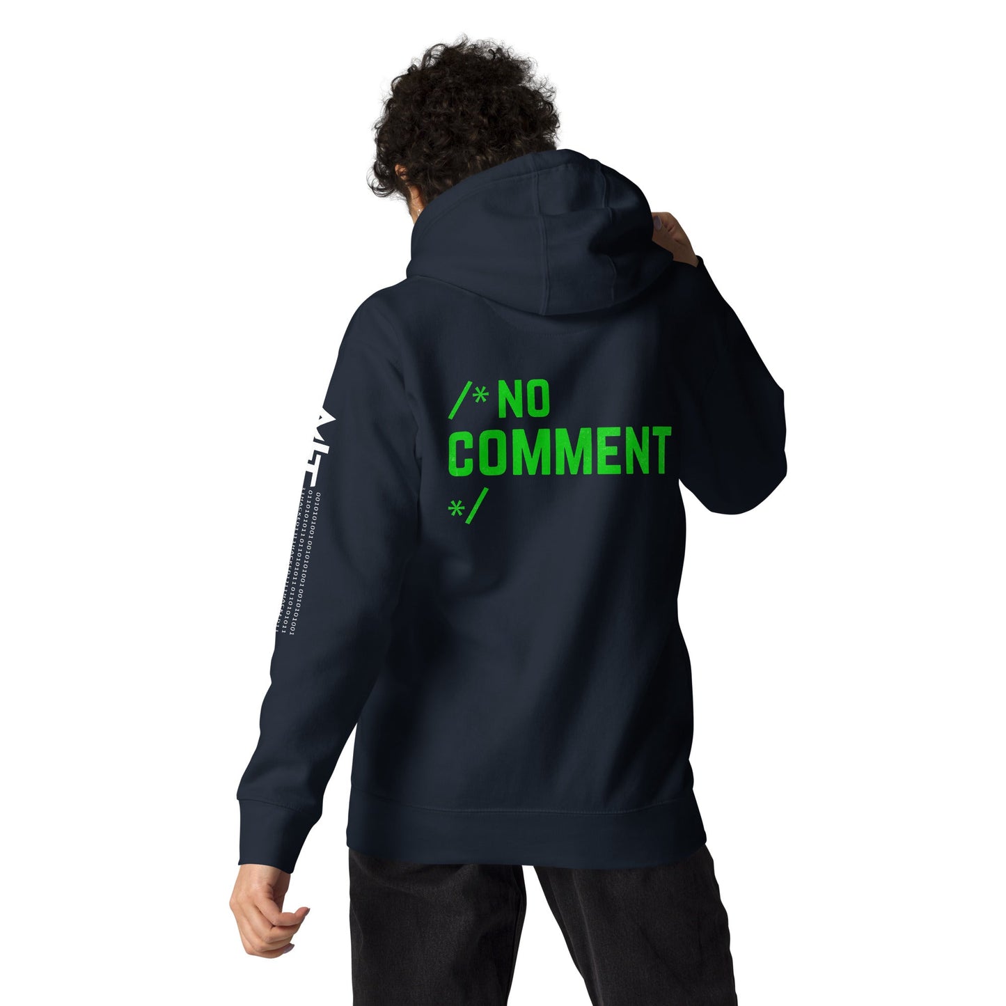 /*No Comment*/ Unisex Hoodie ( Back Print ) by DarkByteGear