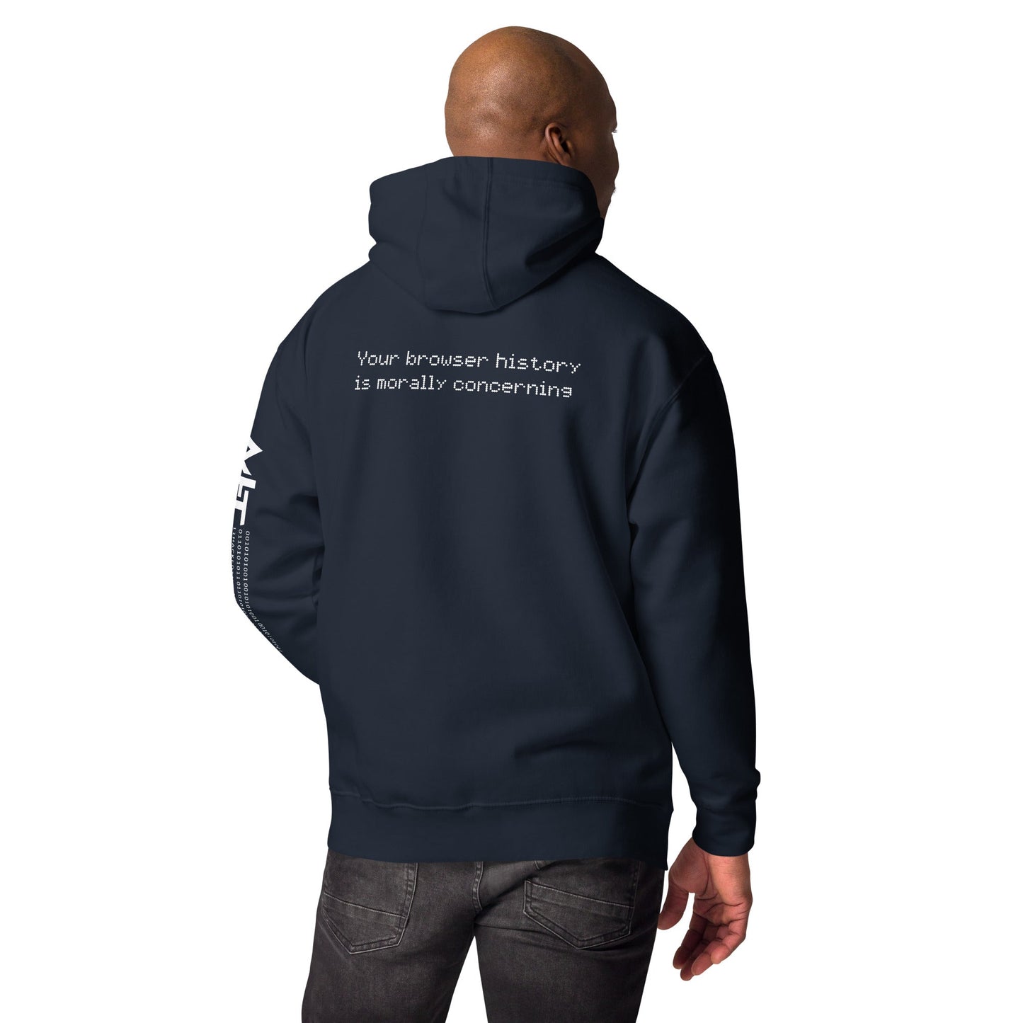 Your Browser History is Morally Concerning V2 Unisex Hoodie ( Back Print ) by DarkByteGear
