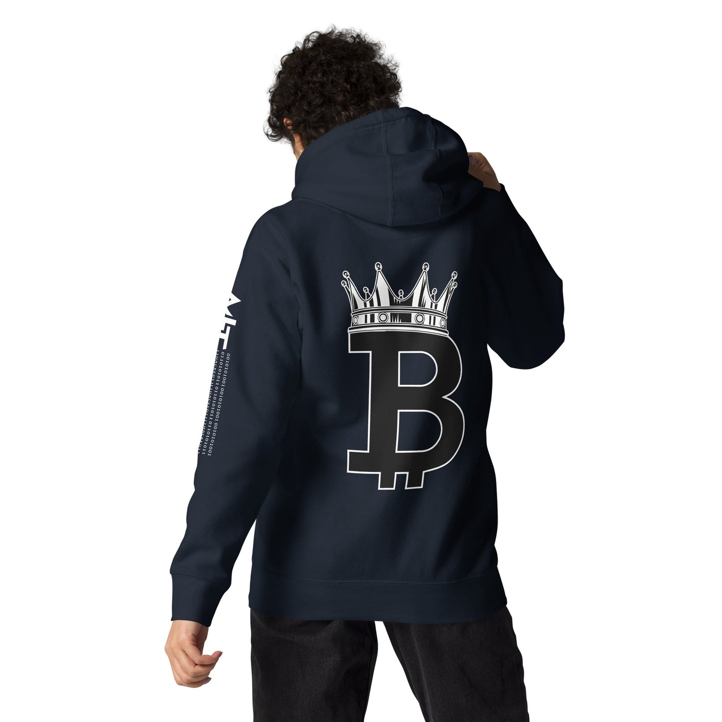 Bitcoin Queen - Unisex Hoodie ( Back Print ) by DarkByteGear