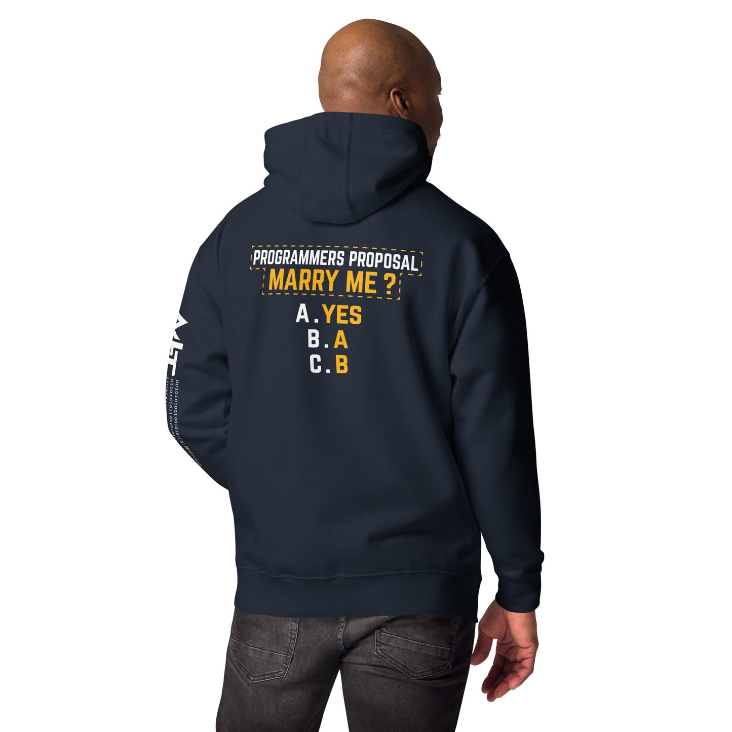 Programmers' Proposal - Unisex Hoodie ( Back Print ) by DarkByteGear