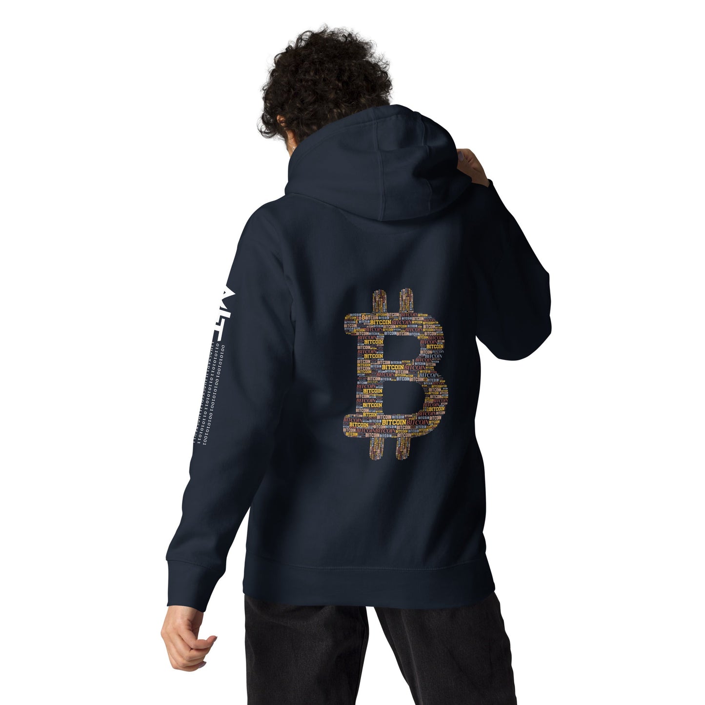 Best Bitcoin Tee Unisex Hoodie ( Back Print ) by DarkByteGear