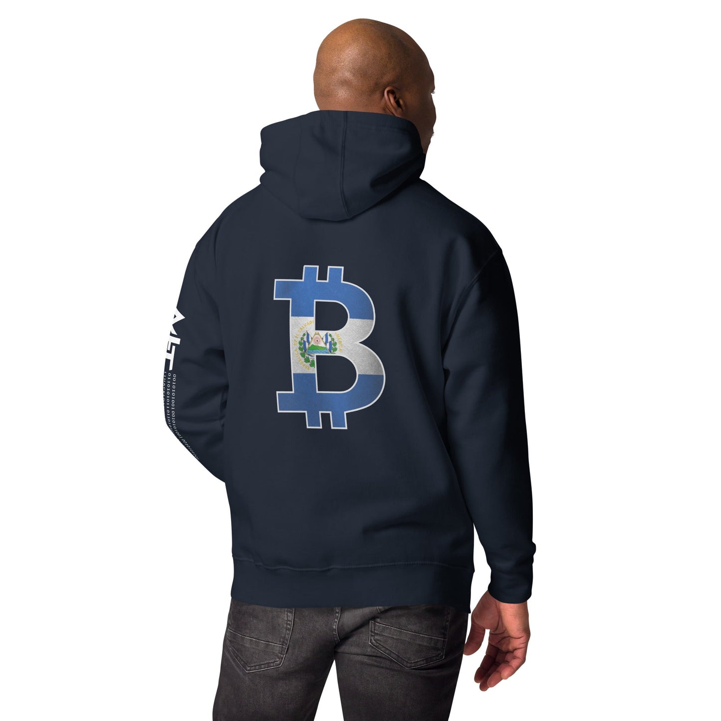 Blue Flag inside Bitcoin - Unisex Hoodie by DarkByteGear