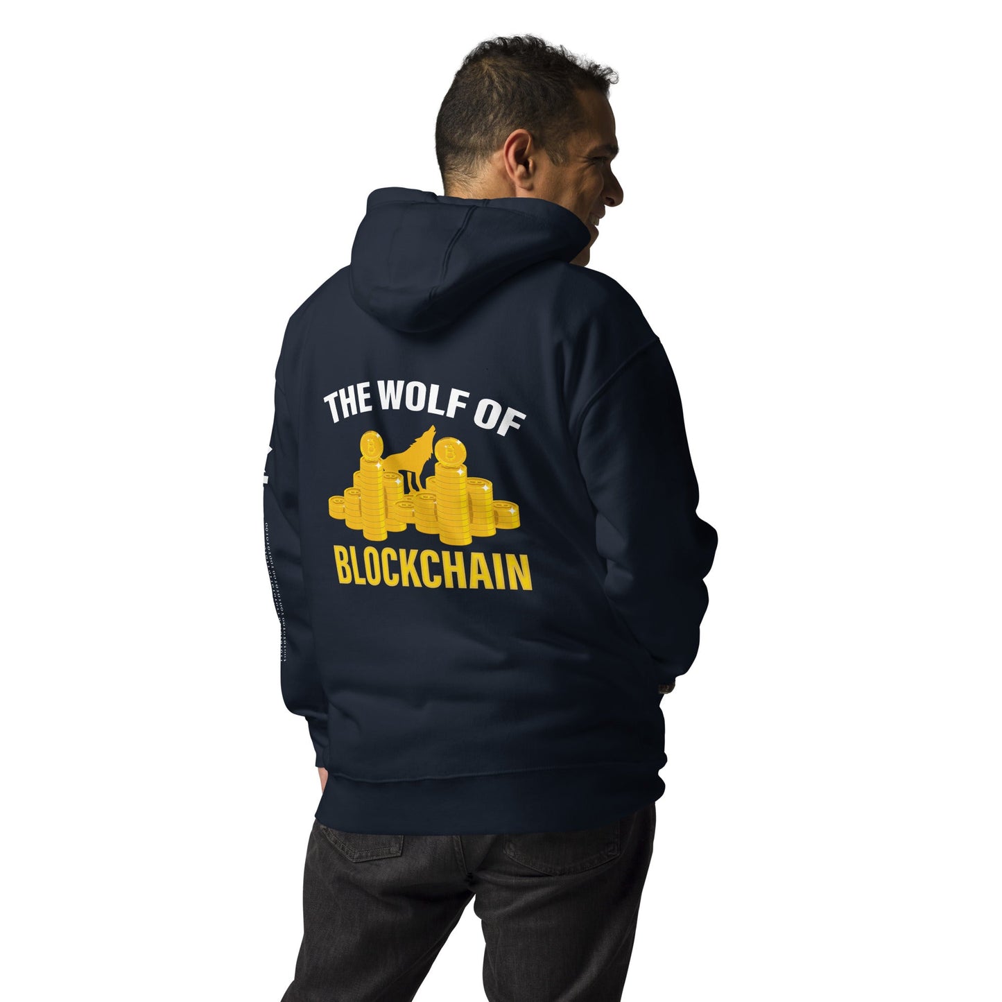 The Wolf of Blockchain - Unisex Hoodie ( Back Print ) by DarkByteGear