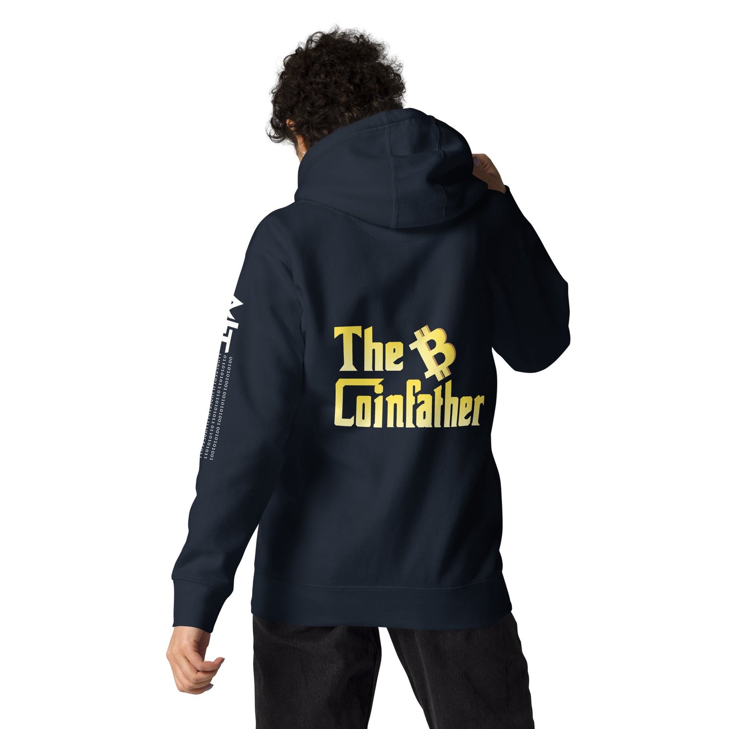 The Bitcoin Father - Unisex Hoodie ( Back Print ) by DarkByteGear