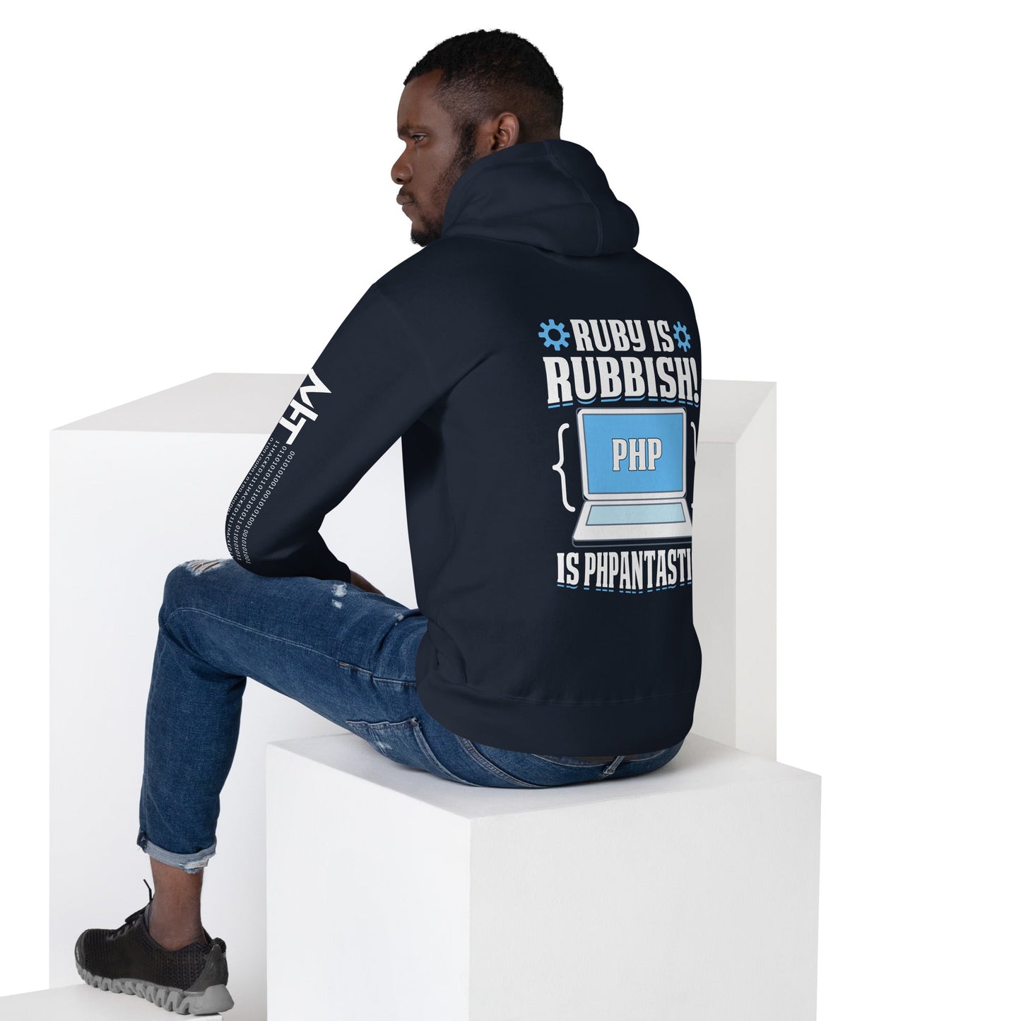 Ruby is Rubbish - Unisex Hoodie ( Back Print ) by DarkByteGear