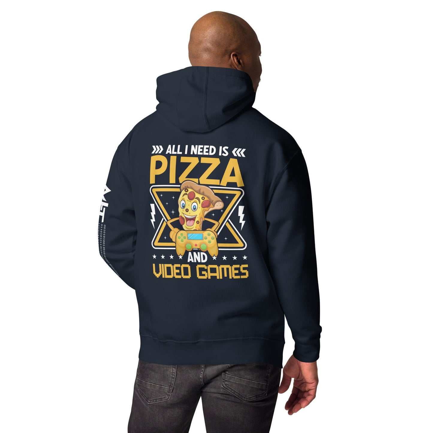 All I need is Pizza and Video Games Unisex Hoodie by DarkByteGear