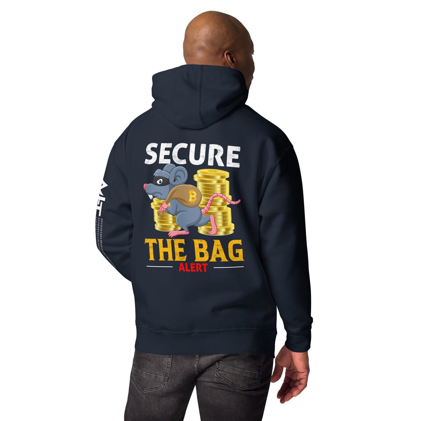 Secure the Bag Alert - Unisex Hoodie ( Back Print ) by DarkByteGear