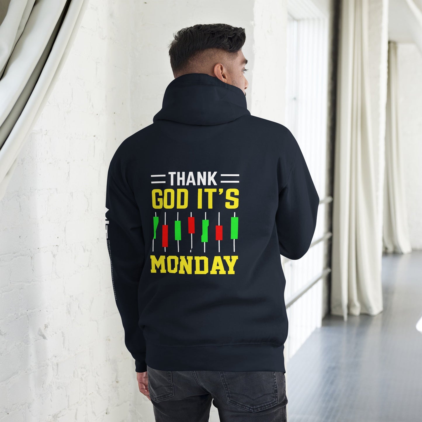 Thank God! It's Monday - Unisex Hoodie ( Back Print ) by DarkByteGear
