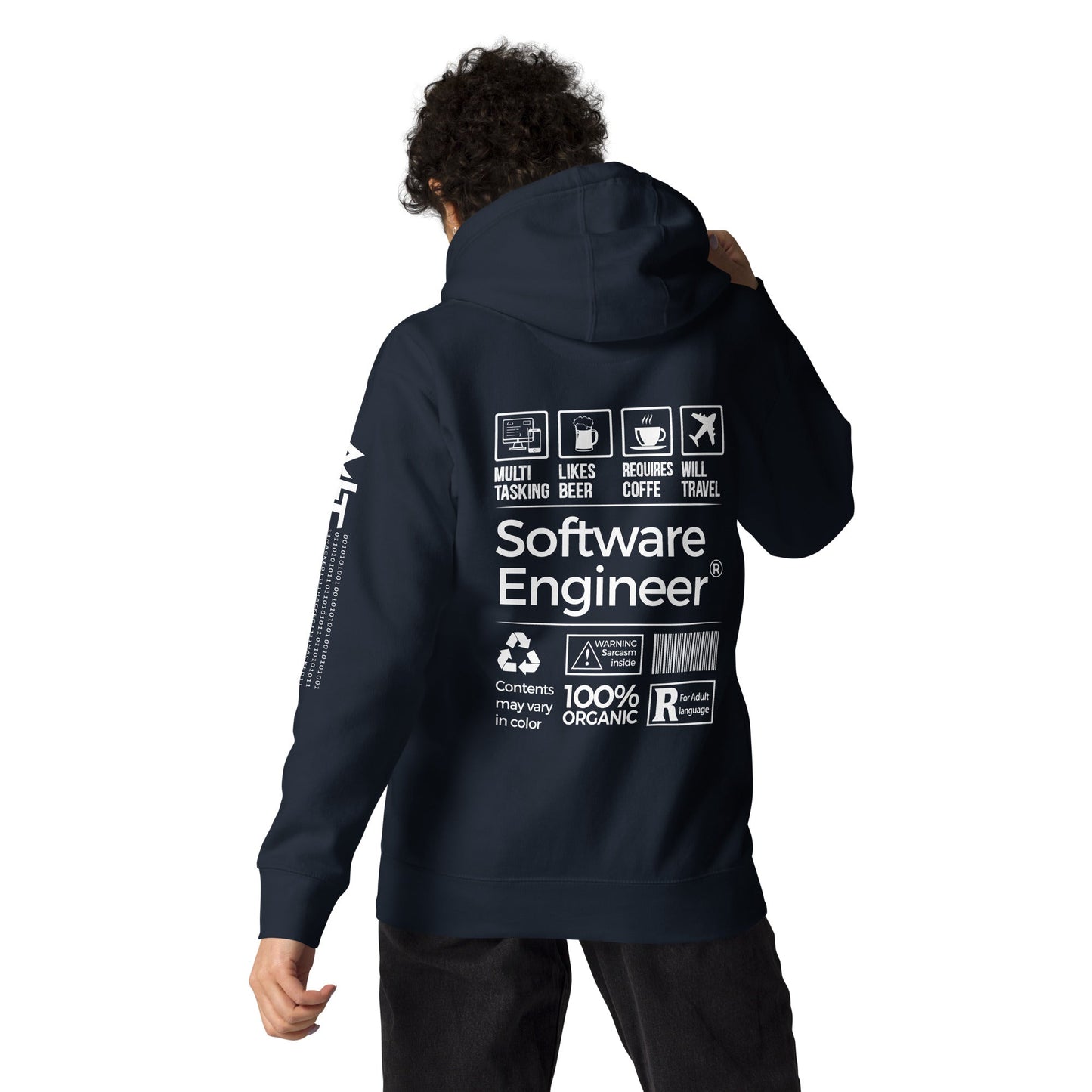 Software Engineer V2 - Unisex Hoodie ( Back Print ) by DarkByteGear