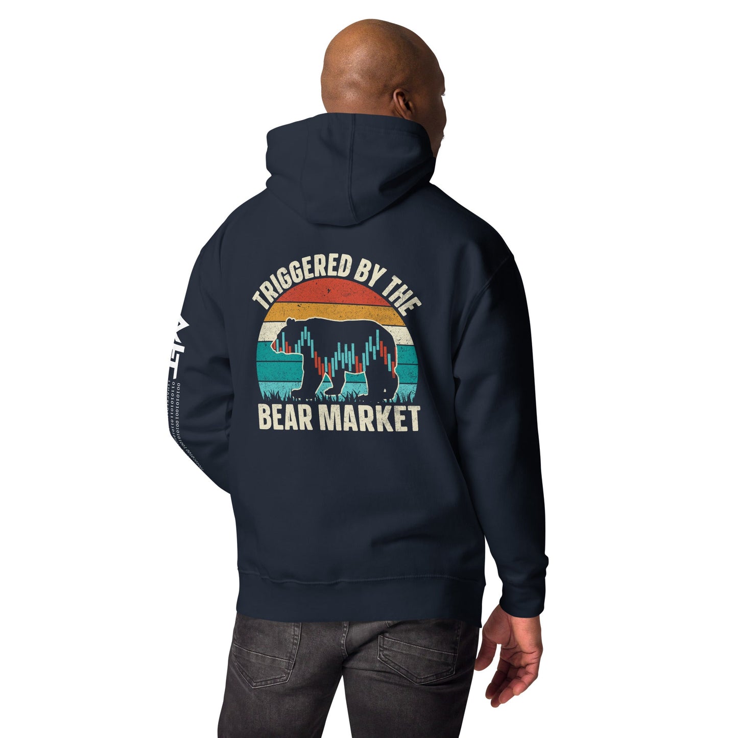 Triggered by the Bear Market - Unisex Hoodie ( Back Print ) by DarkByteGear