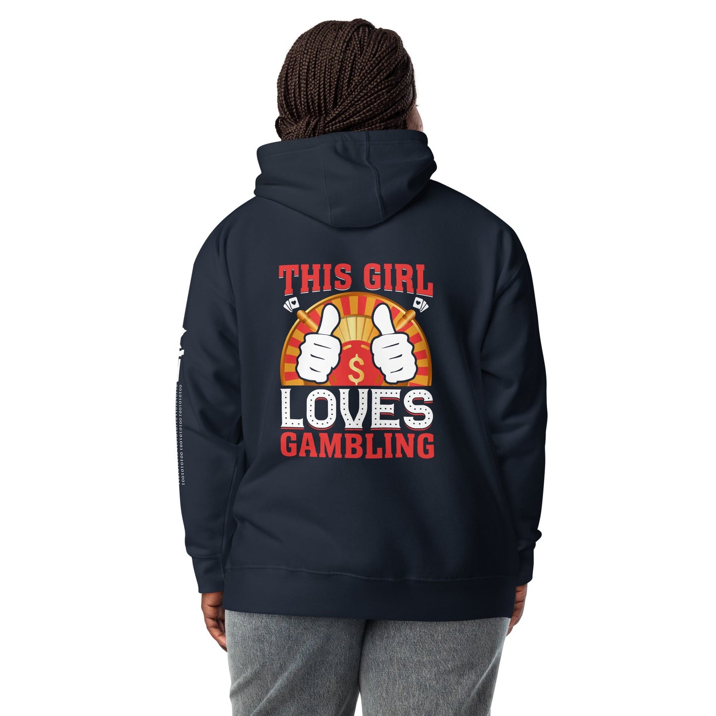 This Girl Loves Gambling - Unisex Hoodie ( Back Print ) by DarkByteGear