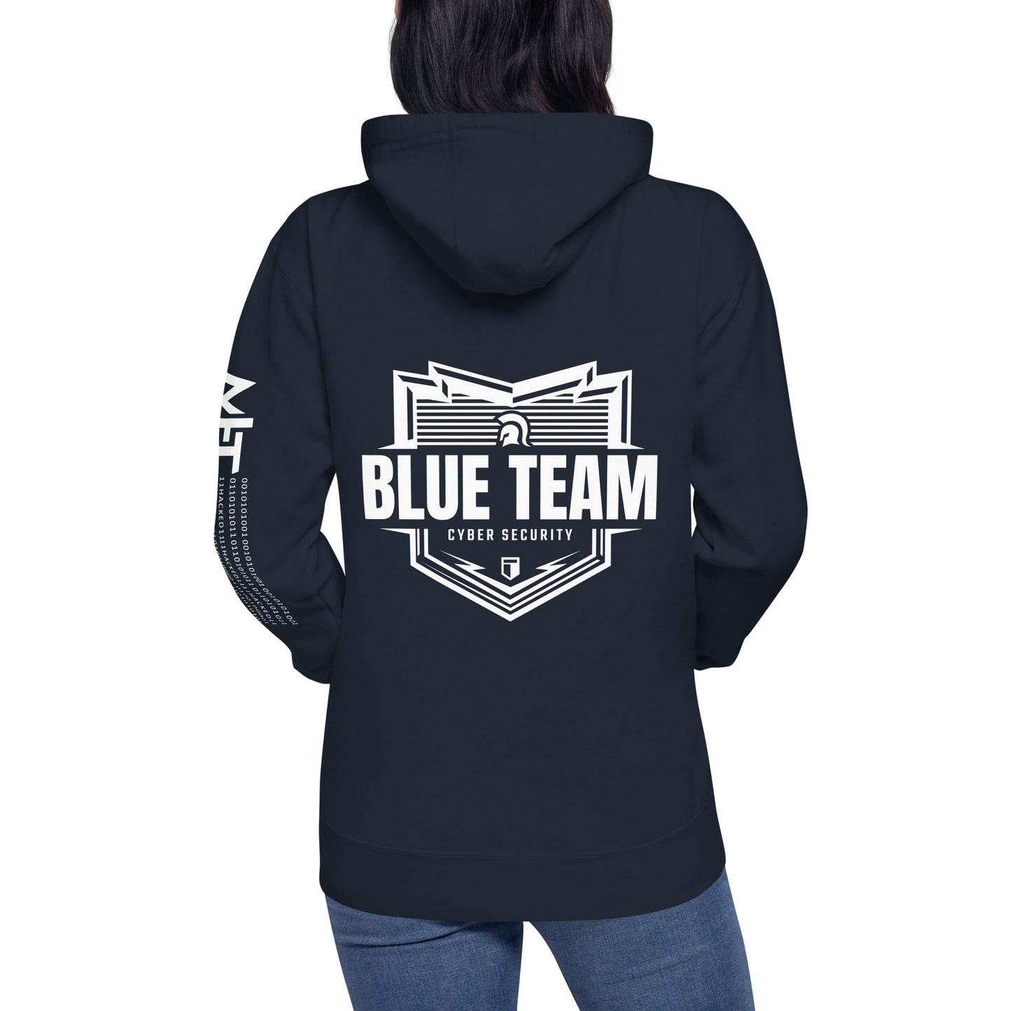 Cyber Security Blue Team V1 - Unisex Hoodie ( Back Print ) by DarkByteGear