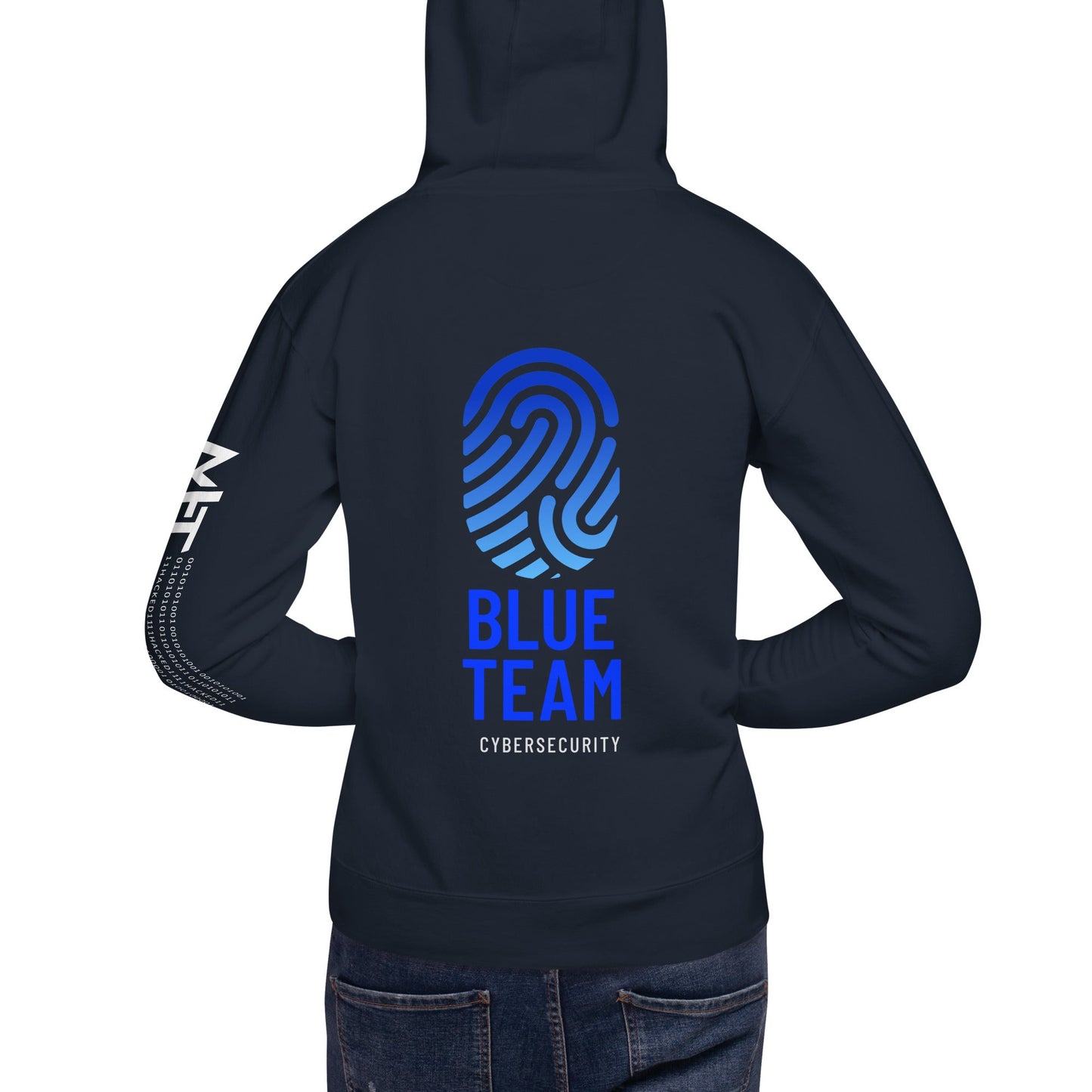 Cyber Security Blue Team v2 - Unisex Hoodie ( Back Print ) by DarkByteGear
