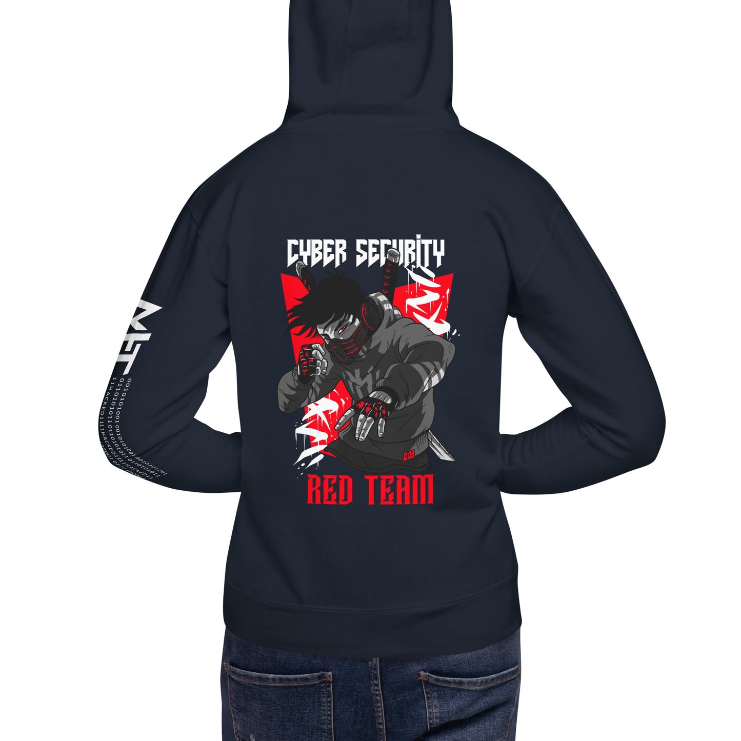 Cyber Security Red Team V3 - Unisex Hoodie ( Back Print ) by DarkByteGear