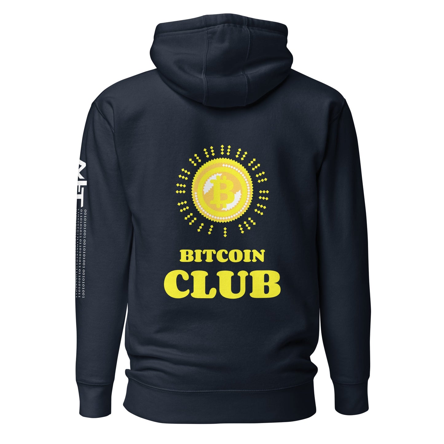 BITCOIN CLUB - Unisex Hoodie ( Back Print ) by DarkByteGear